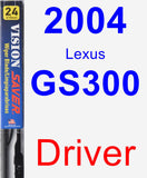 Driver Wiper Blade for 2004 Lexus GS300 - Vision Saver