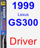 Driver Wiper Blade for 1999 Lexus GS300 - Vision Saver