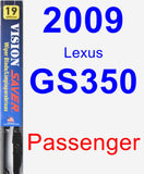 Passenger Wiper Blade for 2009 Lexus GS350 - Vision Saver