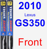 Front Wiper Blade Pack for 2010 Lexus GS350 - Vision Saver