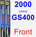 Front Wiper Blade Pack for 2000 Lexus GS400 - Vision Saver