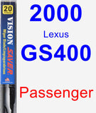 Passenger Wiper Blade for 2000 Lexus GS400 - Vision Saver