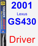 Driver Wiper Blade for 2001 Lexus GS430 - Vision Saver