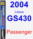 Passenger Wiper Blade for 2004 Lexus GS430 - Vision Saver