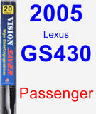 Passenger Wiper Blade for 2005 Lexus GS430 - Vision Saver