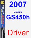 Driver Wiper Blade for 2007 Lexus GS450h - Vision Saver