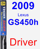 Driver Wiper Blade for 2009 Lexus GS450h - Vision Saver