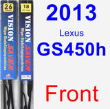 Front Wiper Blade Pack for 2013 Lexus GS450h - Vision Saver