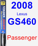 Passenger Wiper Blade for 2008 Lexus GS460 - Vision Saver