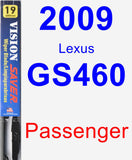 Passenger Wiper Blade for 2009 Lexus GS460 - Vision Saver