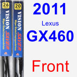 Front Wiper Blade Pack for 2011 Lexus GX460 - Vision Saver