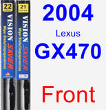 Front Wiper Blade Pack for 2004 Lexus GX470 - Vision Saver