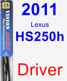 Driver Wiper Blade for 2011 Lexus HS250h - Vision Saver