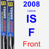 Front Wiper Blade Pack for 2008 Lexus IS F - Vision Saver