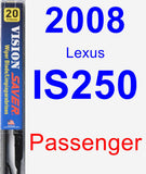 Passenger Wiper Blade for 2008 Lexus IS250 - Vision Saver