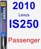 Passenger Wiper Blade for 2010 Lexus IS250 - Vision Saver