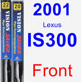 Front Wiper Blade Pack for 2001 Lexus IS300 - Vision Saver