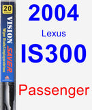 Passenger Wiper Blade for 2004 Lexus IS300 - Vision Saver