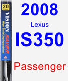 Passenger Wiper Blade for 2008 Lexus IS350 - Vision Saver