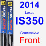 Front Wiper Blade Pack for 2014 Lexus IS350 - Vision Saver