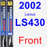 Front Wiper Blade Pack for 2002 Lexus LS430 - Vision Saver