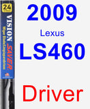 Driver Wiper Blade for 2009 Lexus LS460 - Vision Saver