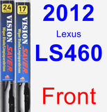 Front Wiper Blade Pack for 2012 Lexus LS460 - Vision Saver