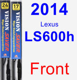 Front Wiper Blade Pack for 2014 Lexus LS600h - Vision Saver