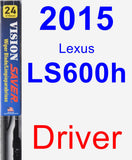 Driver Wiper Blade for 2015 Lexus LS600h - Vision Saver