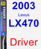 Driver Wiper Blade for 2003 Lexus LX470 - Vision Saver