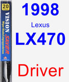 Driver Wiper Blade for 1998 Lexus LX470 - Vision Saver