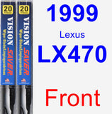 Front Wiper Blade Pack for 1999 Lexus LX470 - Vision Saver