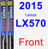 Front Wiper Blade Pack for 2015 Lexus LX570 - Vision Saver