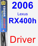 Driver Wiper Blade for 2006 Lexus RX400h - Vision Saver
