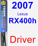 Driver Wiper Blade for 2007 Lexus RX400h - Vision Saver