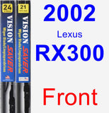 Front Wiper Blade Pack for 2002 Lexus RX300 - Vision Saver