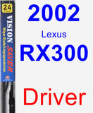 Driver Wiper Blade for 2002 Lexus RX300 - Vision Saver