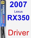 Driver Wiper Blade for 2007 Lexus RX350 - Vision Saver