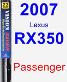 Passenger Wiper Blade for 2007 Lexus RX350 - Vision Saver