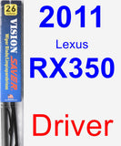 Driver Wiper Blade for 2011 Lexus RX350 - Vision Saver
