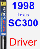 Driver Wiper Blade for 1998 Lexus SC300 - Vision Saver