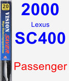 Passenger Wiper Blade for 2000 Lexus SC400 - Vision Saver