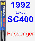 Passenger Wiper Blade for 1992 Lexus SC400 - Vision Saver