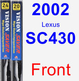 Front Wiper Blade Pack for 2002 Lexus SC430 - Vision Saver