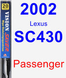 Passenger Wiper Blade for 2002 Lexus SC430 - Vision Saver