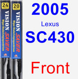 Front Wiper Blade Pack for 2005 Lexus SC430 - Vision Saver