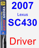 Driver Wiper Blade for 2007 Lexus SC430 - Vision Saver