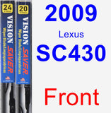 Front Wiper Blade Pack for 2009 Lexus SC430 - Vision Saver