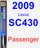 Passenger Wiper Blade for 2009 Lexus SC430 - Vision Saver