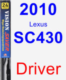 Driver Wiper Blade for 2010 Lexus SC430 - Vision Saver